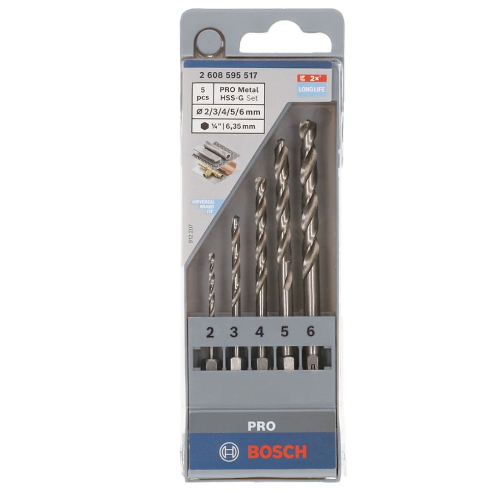 Jogo de Brocas Hexagonais PRO Metal HSS-G Bosch 76304_0